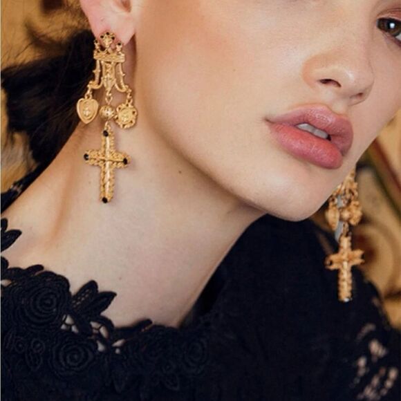 Vintg are style drop earrings A234 - Picture 1 of 5